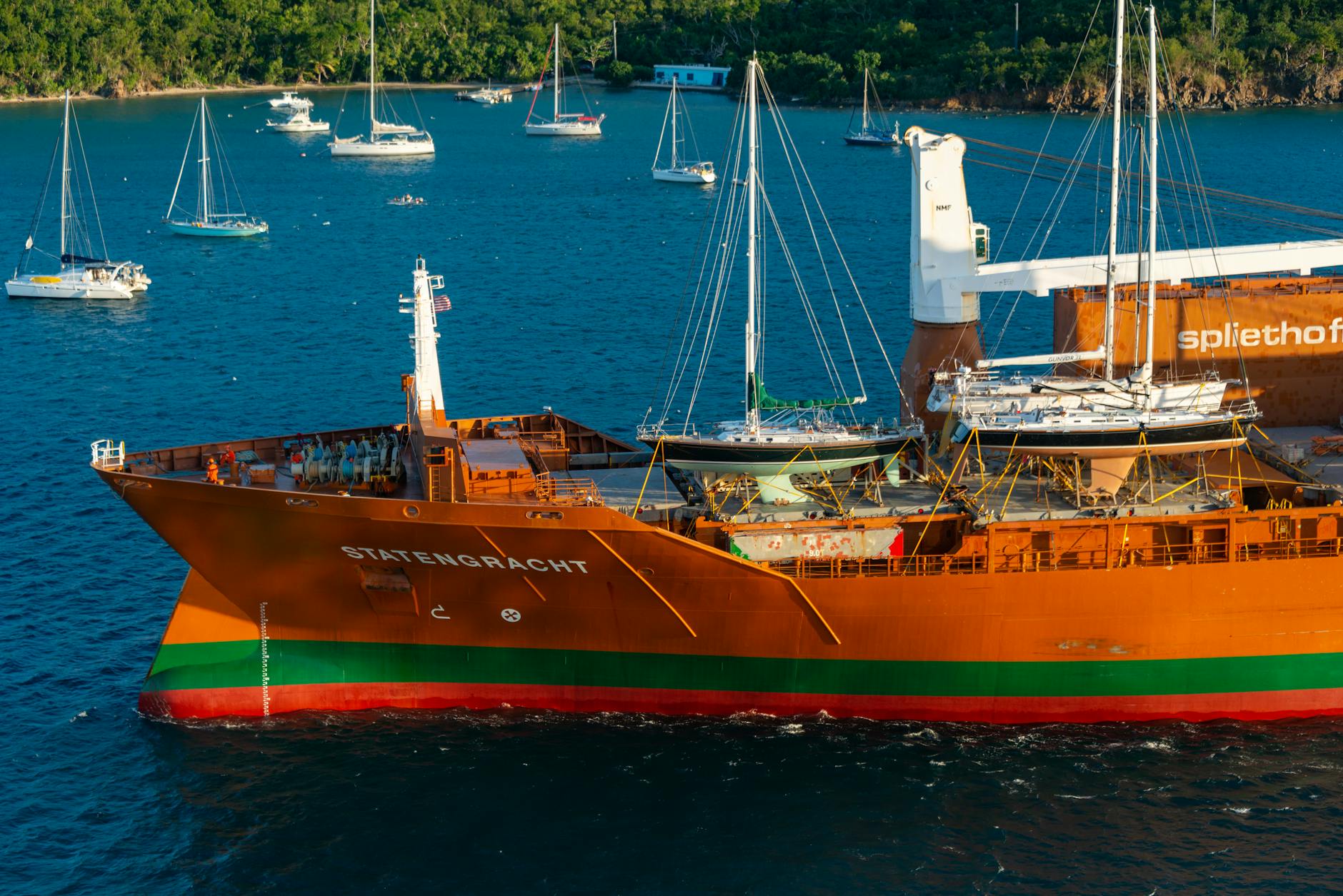 Emergency crews inspect damage at Ukraine’s Izmail Danube port after a Russian drone strike that hit port infrastructure and a Panama-flagged cargo vessel.