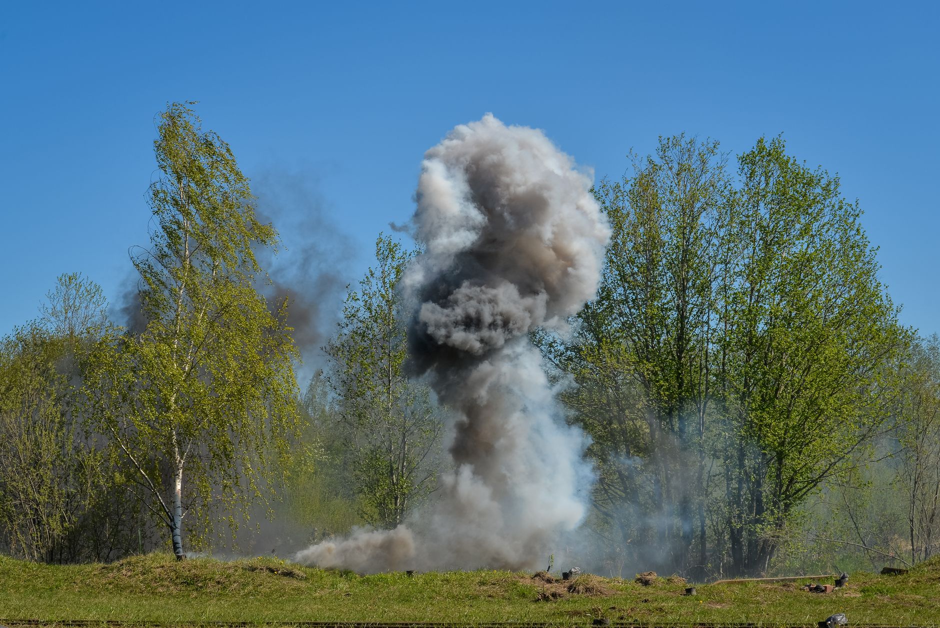 Smoke rises from a Wildberries logistics centre in Yekaterinburg after a reported Ukrainian drone attack.