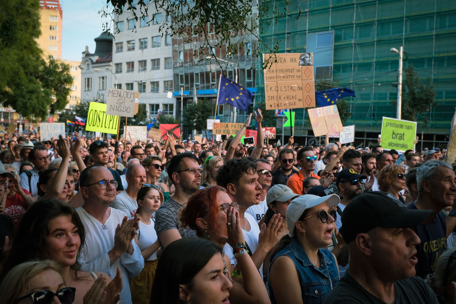 Serbian President Aleksandar Vucic appears at a political event as his ruling party backs him for prime minister ahead of an early parliamentary election.